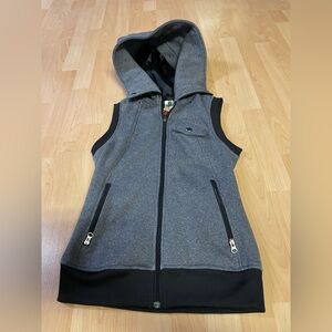 Womens Burton Vest Ho Chi Minh Gray DryRide Snowboard Ski Hooded Size S